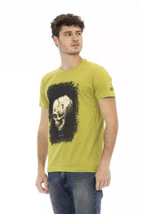 Trussardi Action Green Cotton Men T-Shirt -   -  Trussardi Action.