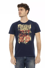 Trussardi Action Blue Cotton Men T-Shirt -   -  Trussardi Action.