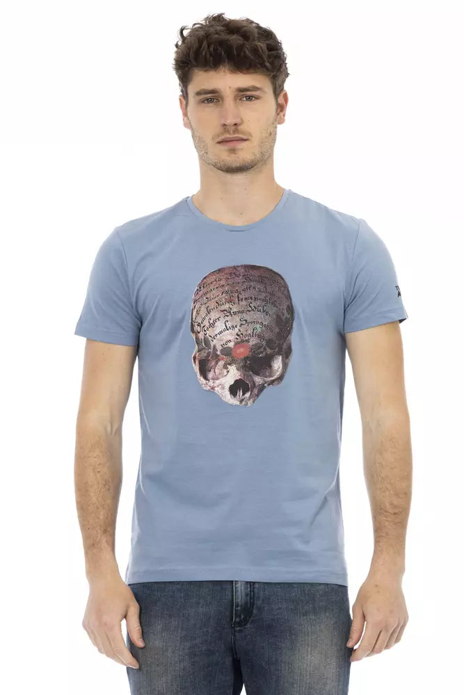 Trussardi Action Light Blue Cotton Men T-Shirt -   -  Trussardi Action.