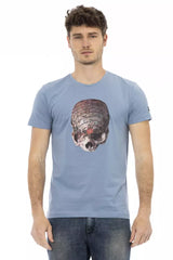 Trussardi Action Light Blue Cotton Men T-Shirt -   -  Trussardi Action.