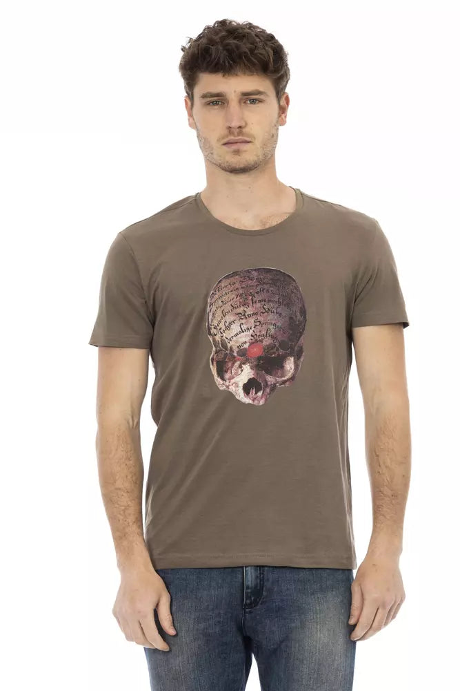 Trussardi Action Brown Cotton Men T-Shirt -   -  Trussardi Action.