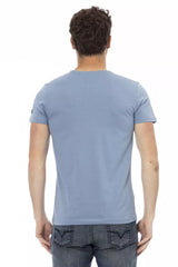 Trussardi Action Light Blue Cotton Men T-Shirt -   -  Trussardi Action.