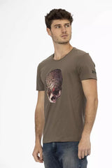 Trussardi Action Brown Cotton Men T-Shirt -   -  Trussardi Action.