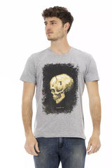 Trussardi Action Gray Cotton Men T-Shirt -   -  Trussardi Action.