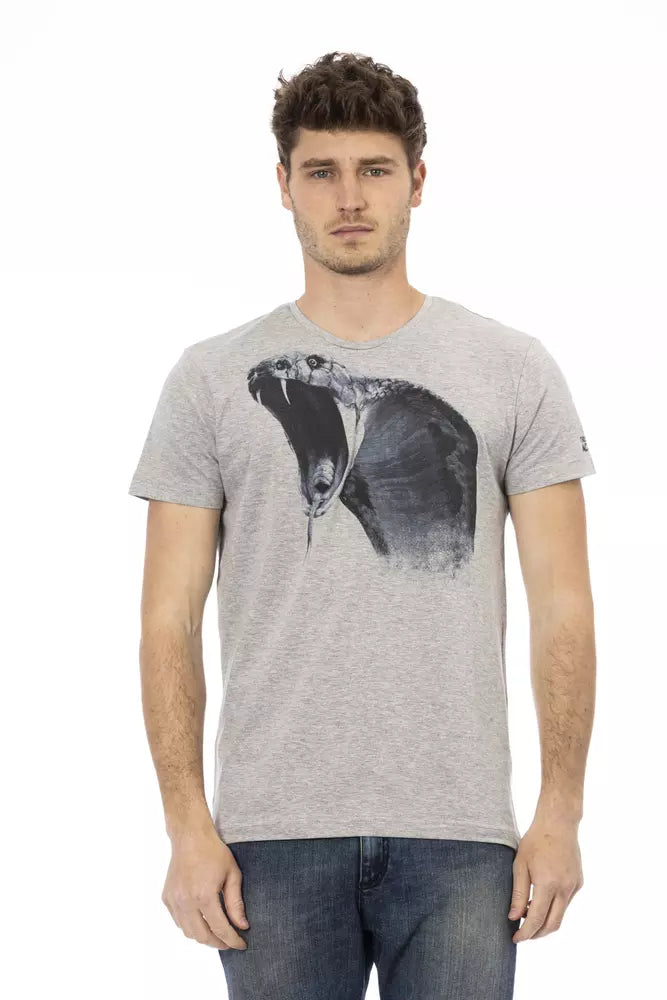 Trussardi Action Gray Cotton Men's T-Shirt -   -  Trussardi Action.