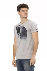 Trussardi Action Gray Cotton Men's T-Shirt -   -  Trussardi Action.