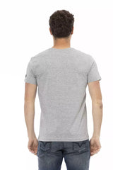 Trussardi Action Gray Cotton Men T-Shirt -   -  Trussardi Action.