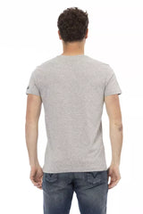 Trussardi Action Gray Cotton Men's T-Shirt -   -  Trussardi Action.