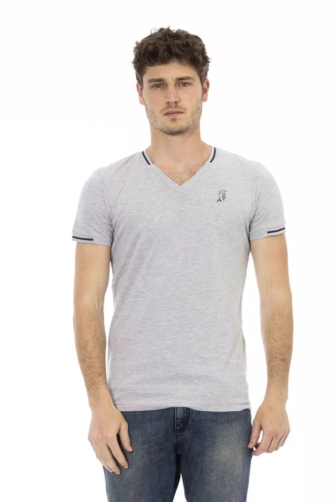 Trussardi Action Gray Cotton Men T-Shirt -   -  Trussardi Action.