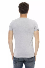 Trussardi Action Gray Cotton Men T-Shirt -   -  Trussardi Action.