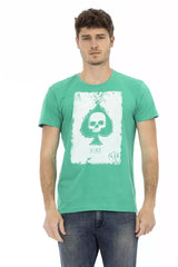 Trussardi Action Green Cotton Men T-Shirt -   -  Trussardi Action.