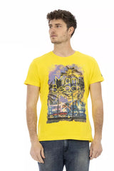 Trussardi Action Yellow Cotton Men T-Shirt -   -  Trussardi Action.