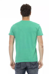 Trussardi Action Green Cotton Men T-Shirt -   -  Trussardi Action.