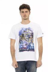 Trussardi Action White Cotton Men T-Shirt -   -  Trussardi Action.