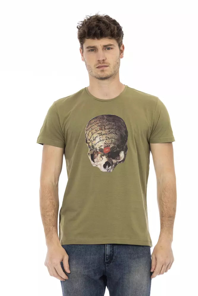 Trussardi Action Green Cotton Men T-Shirt -   -  Trussardi Action.