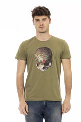 Trussardi Action Green Cotton Men T-Shirt -   -  Trussardi Action.