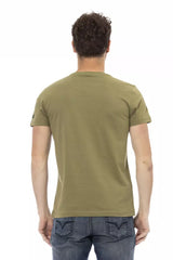Trussardi Action Green Cotton Men T-Shirt -   -  Trussardi Action.