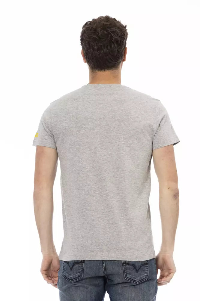 Trussardi Action Gray Cotton Men T-Shirt -   -  Trussardi Action.