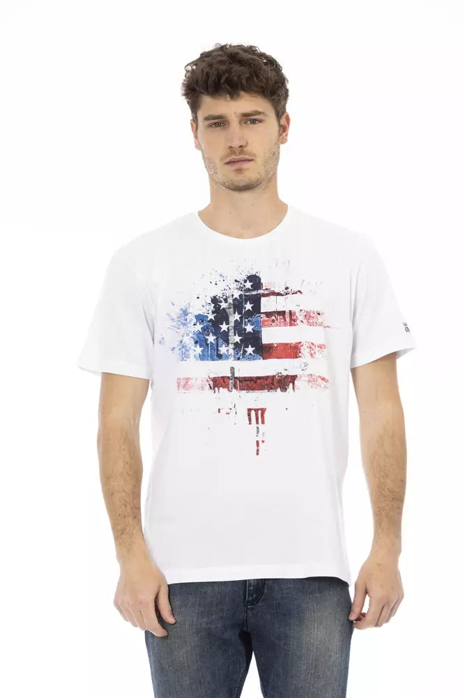 Trussardi Action White Cotton Men T-Shirt -   -  Trussardi Action.
