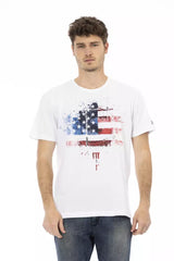 Trussardi Action White Cotton Men T-Shirt -   -  Trussardi Action.