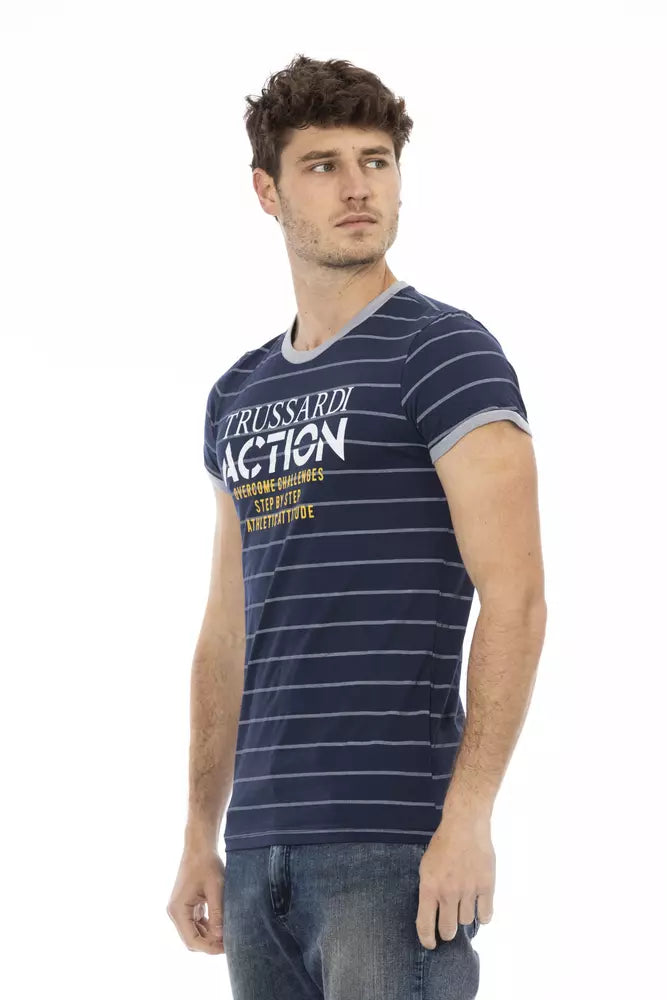 Trussardi Action Blue Cotton Men T-Shirt -   -  Trussardi Action.