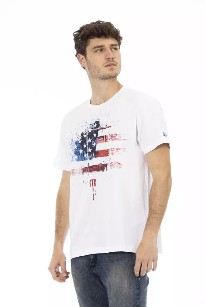 Trussardi Action White Cotton Men T-Shirt -   -  Trussardi Action.