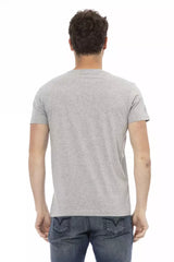 Trussardi Action Gray Cotton Men T-Shirt -   -  Trussardi Action.