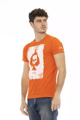 Trussardi Action Orange Cotton Men T-Shirt -   -  Trussardi Action.