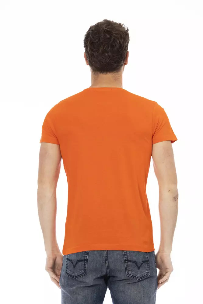 Trussardi Action Orange Cotton Men T-Shirt -   -  Trussardi Action.