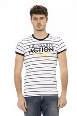 Trussardi Action White Cotton Men T-Shirt -   -  Trussardi Action.
