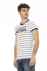 Trussardi Action White Cotton Men T-Shirt -   -  Trussardi Action.