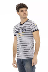 Trussardi Action Gray Cotton Men's T-Shirt -   -  Trussardi Action.