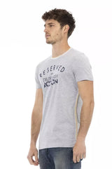 Trussardi Action Gray Cotton Men T-Shirt -   -  Trussardi Action.