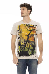 Trussardi Action Beige Cotton Men T-Shirt -   -  Trussardi Action.