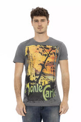 Trussardi Action Gray Cotton Men T-Shirt -   -  Trussardi Action.