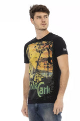Trussardi Action Black Cotton Men T-Shirt -   -  Trussardi Action.