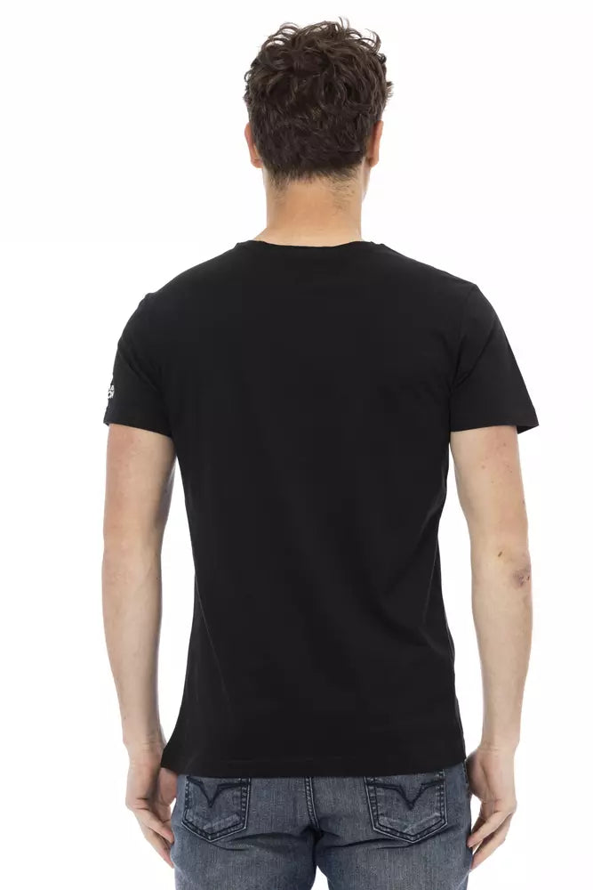 Trussardi Action Black Cotton Men T-Shirt -   -  Trussardi Action.