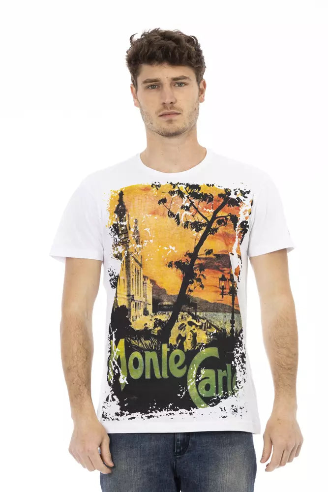 Trussardi Action White Cotton Men T-Shirt -   -  Trussardi Action.