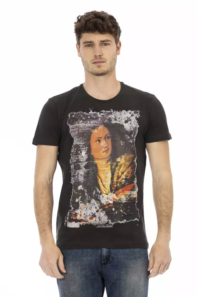Trussardi Action Black Cotton Men T-Shirt -   -  Trussardi Action.