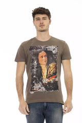 Trussardi Action Brown Cotton Men T-Shirt -   -  Trussardi Action.