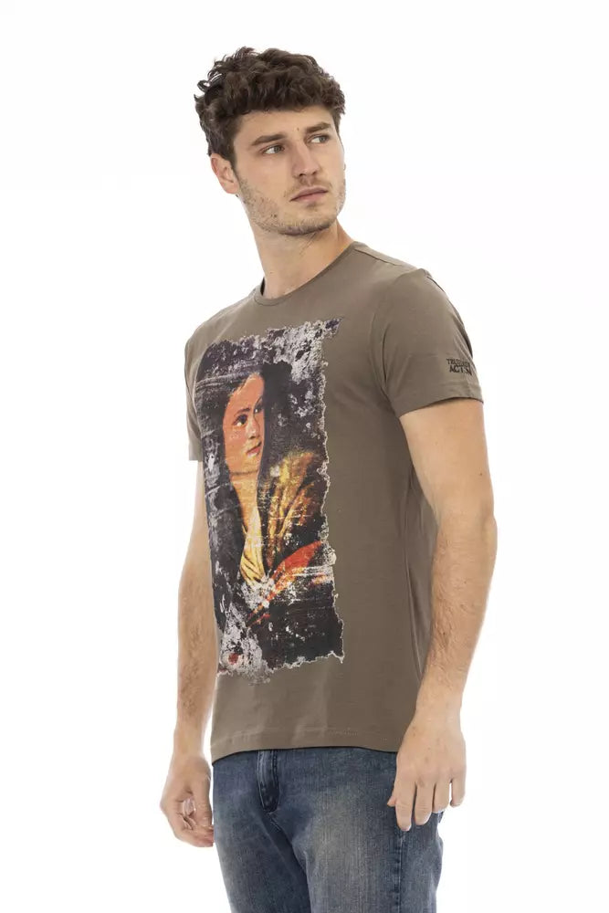 Trussardi Action Brown Cotton Men T-Shirt -   -  Trussardi Action.