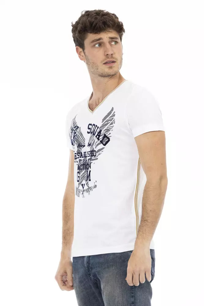 Trussardi Action White Cotton Men T-Shirt -   -  Trussardi Action.