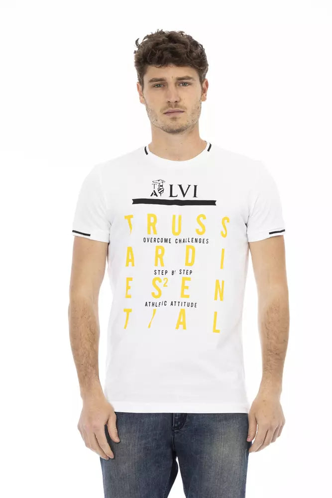 Trussardi Action White Cotton Men T-Shirt -   -  Trussardi Action.