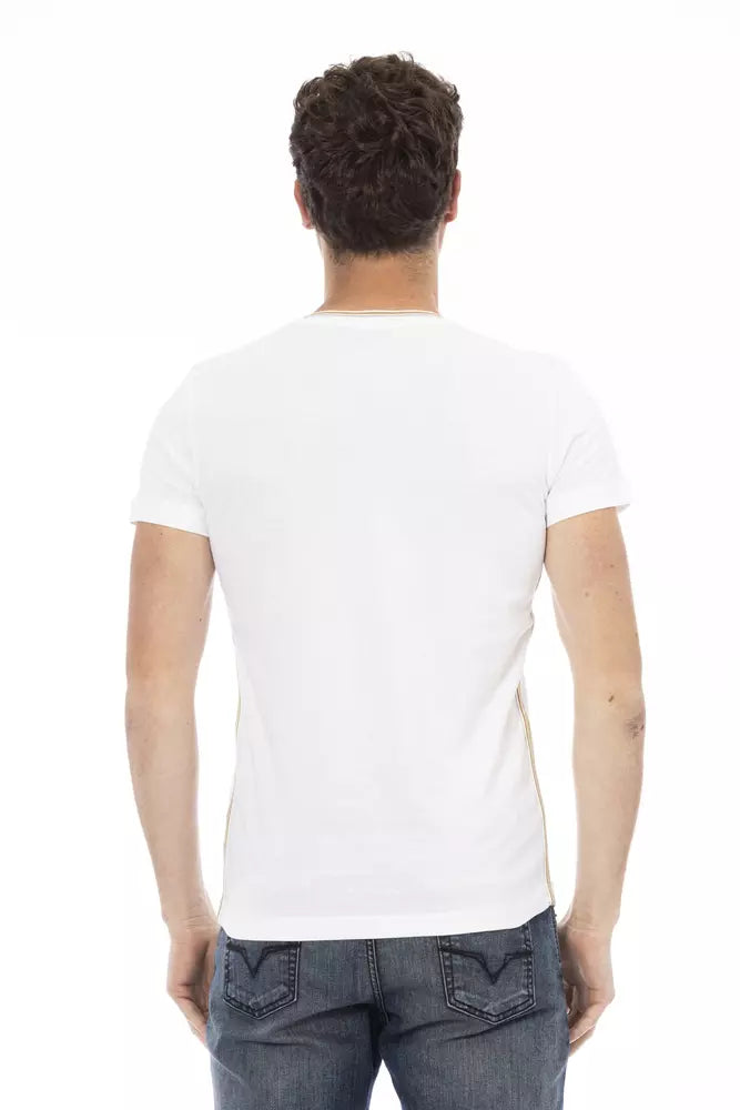 Trussardi Action White Cotton Men T-Shirt -   -  Trussardi Action.