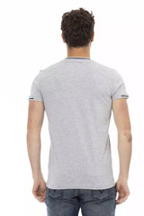Trussardi Action Gray Cotton Men T-Shirt -   -  Trussardi Action.