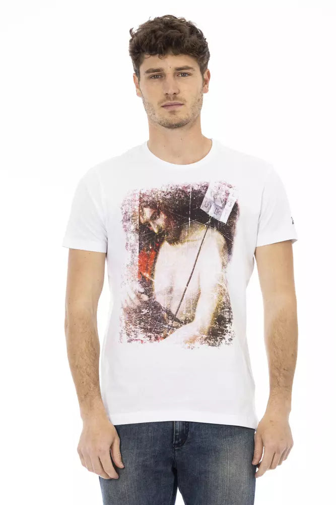 Trussardi Action White Cotton Men T-Shirt -   -  Trussardi Action.