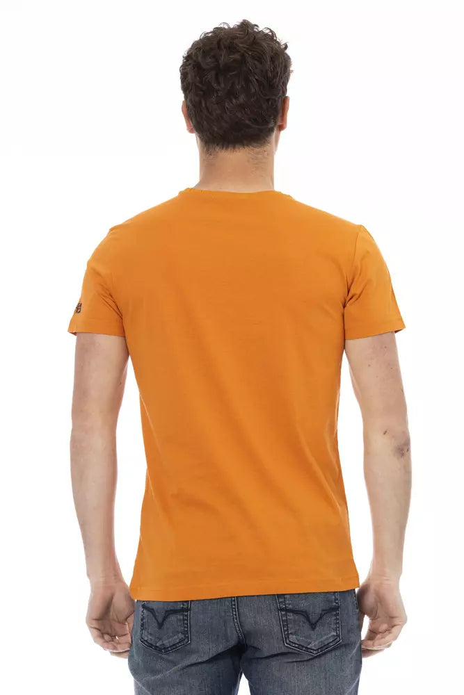 Trussardi Action Orange Cotton Men T-Shirt -   -  Trussardi Action.