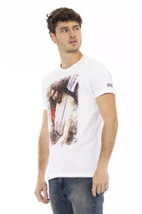 Trussardi Action White Cotton Men T-Shirt -   -  Trussardi Action.