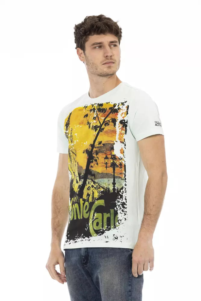 Trussardi Action Light Blue Cotton Men T-Shirt -   -  Trussardi Action.