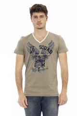 Trussardi Action Green Cotton Men T-Shirt -   -  Trussardi Action.